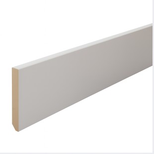Plinthe thermoplaquée MDF blanc bord carré 14 ou 15*80*2400 mm