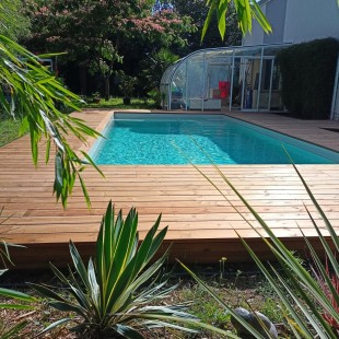 Terrasse Pin brun US 27*145 2 faces lisses traité CL4