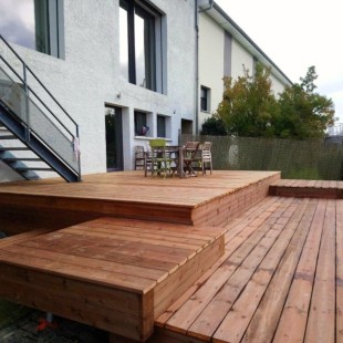 Terrasse Pin brun 27*145 2 faces lisses traité CL4