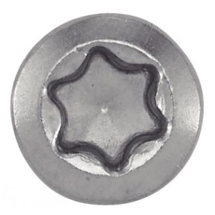 Vis inox A4 torx TX25 bois dur 5*60 boîte de 200 unités