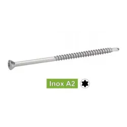 Vis inox A2 bardage Torx10 boîte 200 u