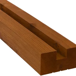 Demi poteau Pin CL4 brun 45*90 rainuré 29 mm 2.40 m