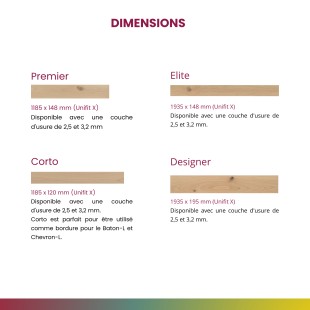 Natural Huilé UV Parquet contrecollé clic 4ch HDF