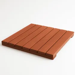 Dalle Padouk 38*500*500 mm 7 lames profil lisse