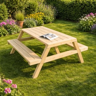Table Pin traité CL3 vert