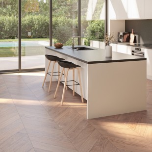 Café crème verni Parquet contrecollé Point hongrie 4ch