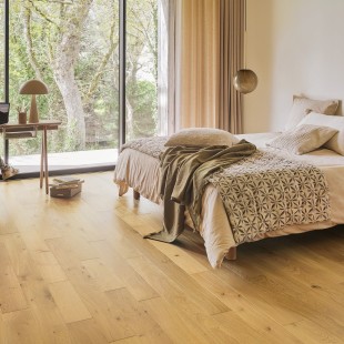 Miel verni Parquet contrecollé Chêne clic 4ch HDF
