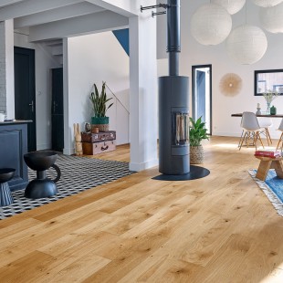 Miel verni Parquet contrecollé Chêne R+L 4ch CP