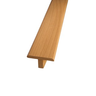 Seuil en T de même niveau Teck Indonésien massif brut pré-poncé 12*35*1100 mm