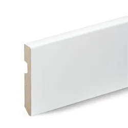 PLINTHE AVEC BORD DROIT 3MM MDF REVETU PAPIER BLANCHE 14*100*2.25M REF 156FR-LO