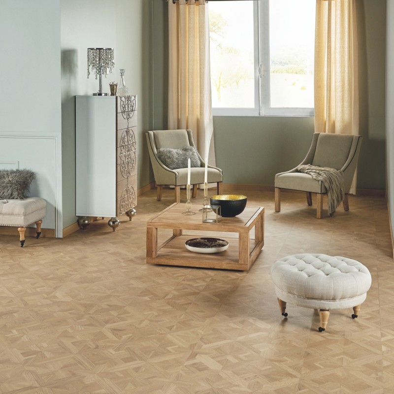 Dalle Chêne Carmen N°2 verni satiné Parquet contrecollé 14/3.2*392*392mm Classic