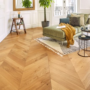 Miel verni Parquet contrecollé Point hongrie 4ch 14/3.4*139*789 mm Zenitude