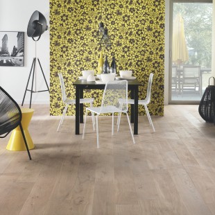 Tufeau Huilé naturel Parquet contrecollé Chêne clic 4ch HDF