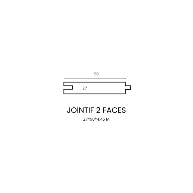 Plancher Sapin jointif 2 faces 27mm*90mm*4.45 mètres