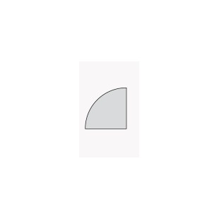 Quart de rond chêne massif brut poncé épaisseur 15*15*2400 mm