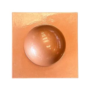 Chapeau poteau alu laqué bronze boule 90*90
