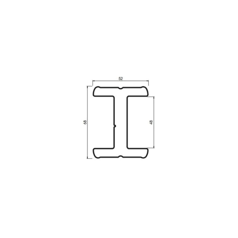 Poteau pour grille rigide 68*52