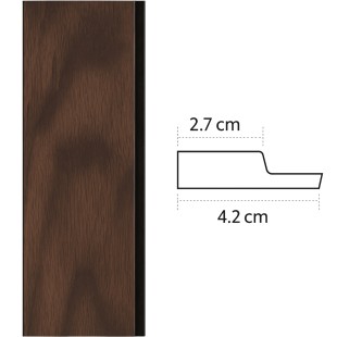 Baguette de finition gauche Panelio Balzac Noyer 12*42*2700 mm