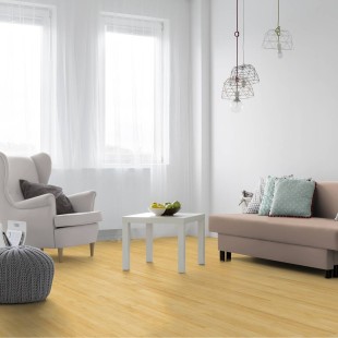 Parquet massif Bambou horizontal naturel vernis 4 chanfreins 15*96*960 mm