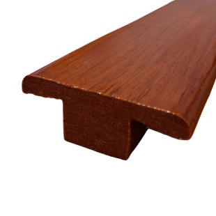 Seuil en T de même niveau Jatoba massif verni 12*35*1100 mm