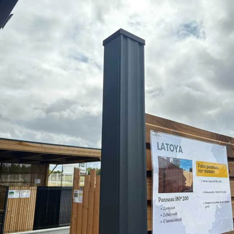 Closoir alu de 29mm pour lame de 27 épaisseur RAL Gris 7016 1.80 m