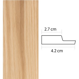 Baguette de finition gauche Panelio Daru Chêne clair 12*42*2700 mm