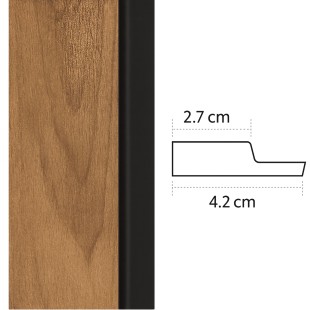 Baguette de finition gauche Panelio Daru Teck 12*42*2700 mm