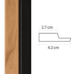Baguette de finition gauche Panelio Duval teck 12*42*2700 mm
