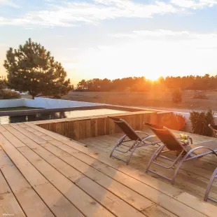 Terrasse Pin brun 27*145 2 faces lisses traité CL4