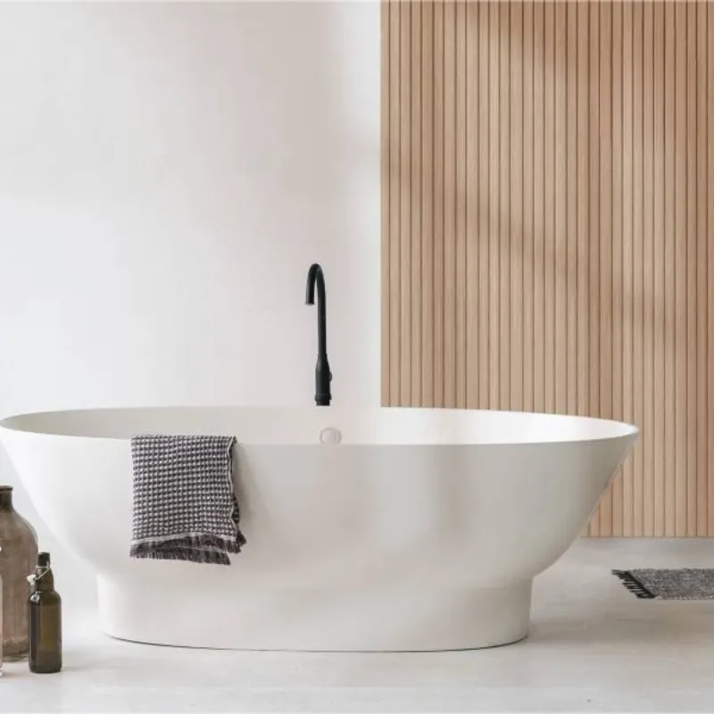 Panneau mural effet tasseau Panelio Daru Chêne clair 12*122*2700 mm