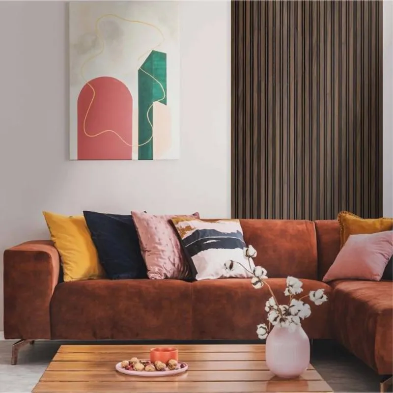 Panneau mural effet tasseau Panelio Balzac Noyer 12*122*2700 mm