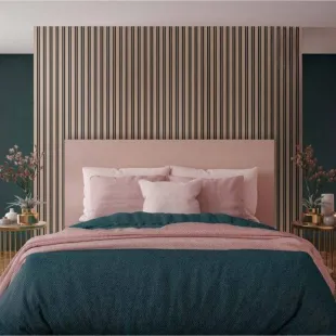 Panneau mural effet tasseau Panelio Balzac Chêne Somona 12*122*2700 mm