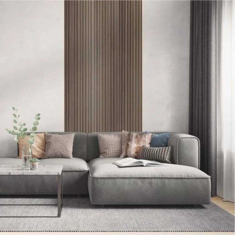 Panneau mural effet tasseau Panelio Duval Chêne clair 12*122*2700 mm