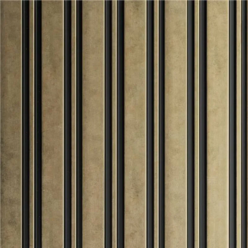 Panneau mural effet tasseau Panelio Balzac feuille d'or12*122*2700 mm