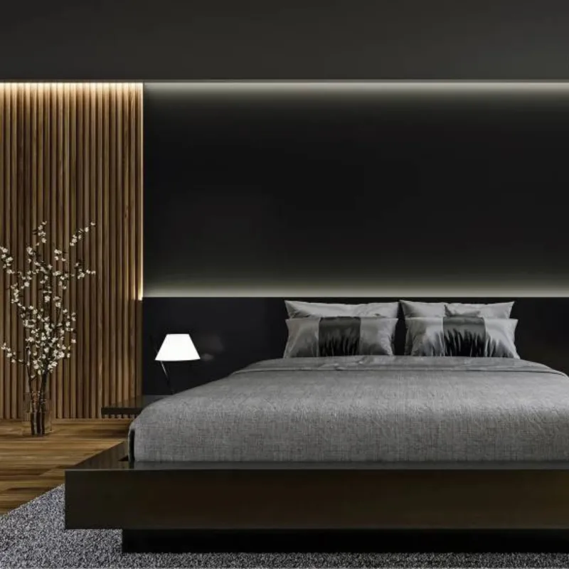 Panneau mural effet tasseau Panelio Daru Teck 12*122*2700 mm