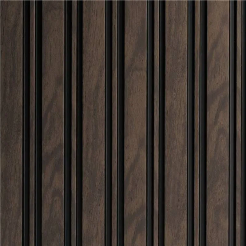 Panneau mural effet tasseau Panelio Balzac Noyer 12*122*2700 mm