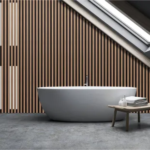 Panneau mural effet tasseau Panelio Hugo Chêne clair 21*119*2700 mm