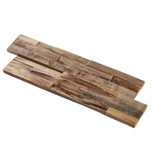 Parement mural bois massif effet 3D Bois Flotté 10-18*180*495 mm