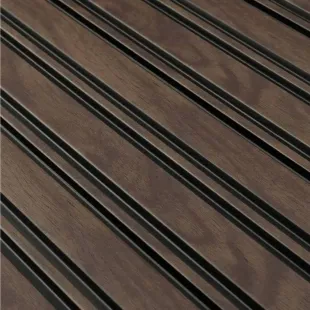 Panneau mural effet tasseau Panelio Balzac Noyer 12*122*2700 mm