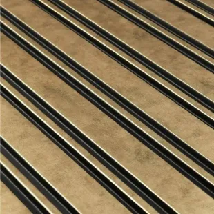 Panneau mural effet tasseau Panelio Balzac feuille d'or12*122*2700 mm