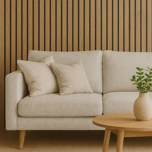 Panneau acoustique flexible Chêne naturel vernis mat 6.5*500*2500 mm Tassoflex