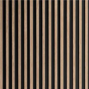 Panneau mural effet tasseau Panelio Duval Chêne clair 12*122*2700 mm