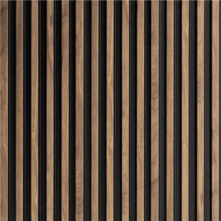 Panneau mural effet tasseau Panelio Duval Teck 12*122*2700 mm