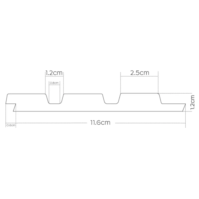 Panneau mural effet tasseau Panelio Daru Teck 12*122*2700 mm