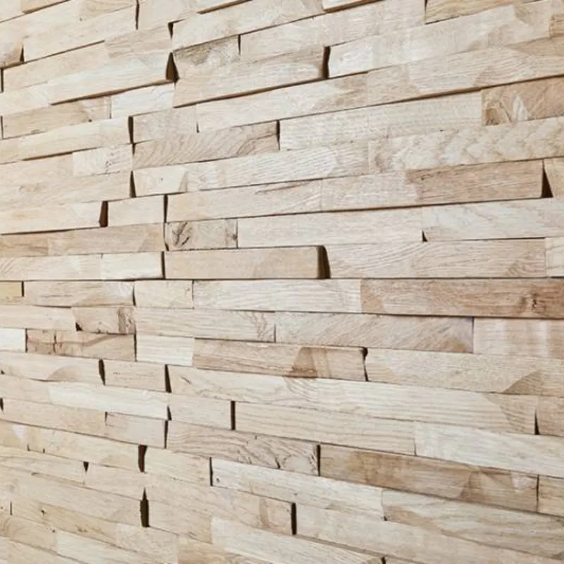 Parement mural bois massif effet 3D Bastide 10-18*180*495 mm