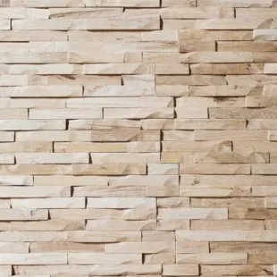 Parement mural bois massif effet 3D Bastide 10-18*180*495 mm