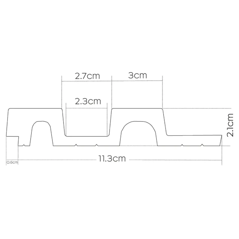 Panneau mural effet tasseau Panelio Hugo Teck 21*119*2700 mm