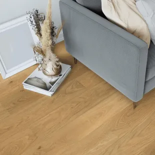 Parquet contrecollé Chêne brossé huilé nat 2 chanfreins 20/6*190*600 à 1900 mm