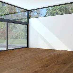 Parquet contrecollé Borde huilé fumé vieilli raboté main 14/3*190*680-1900 mm