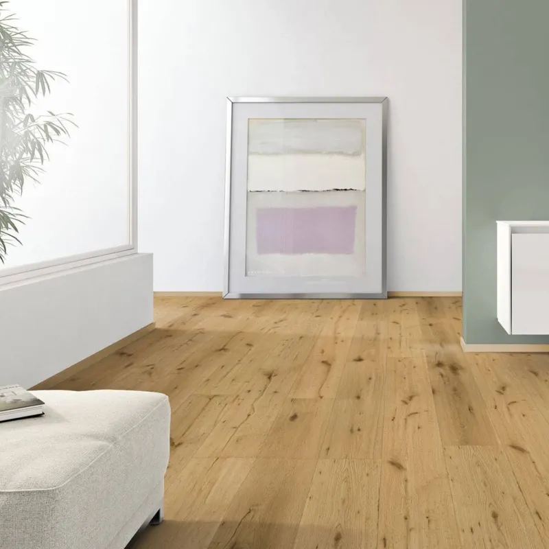 Parquet contrecollé Sully Huilé naturel vieilli bosselé 14/3*220*600-2200 mm